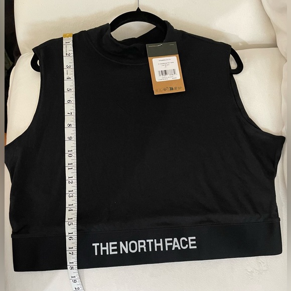 NWT The North Face Coordinates Tank TNF Black White Sleeve Crop Size XL - Picture 4 of 6